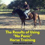 Results of Using "No Panic Horse Training - Gav on Delta Dawn