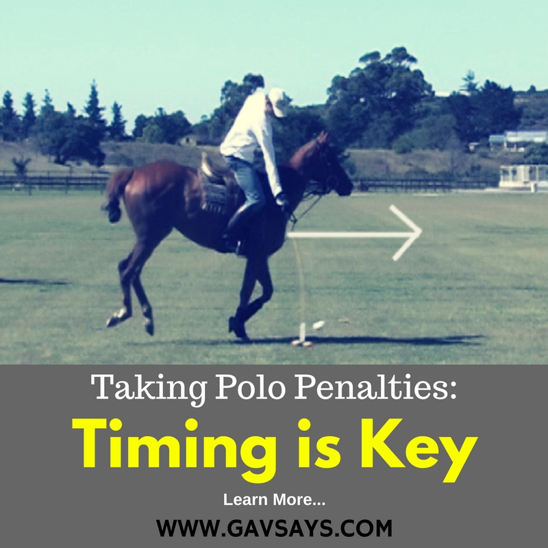 Timing is Key for when hitting penalties at Polo...