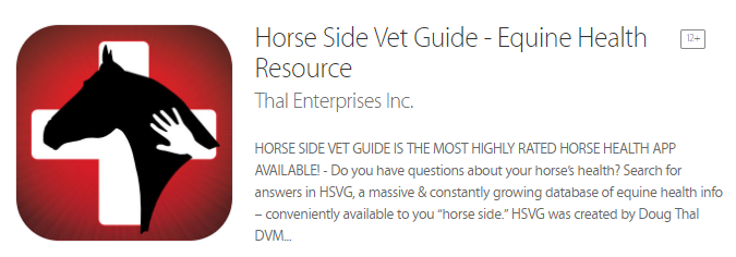 The brilliant Horse Side Vet Guide mobile app